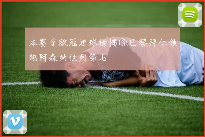 本赛季欧冠进球榜揭晓巴黎拜仁领跑阿森纳位列第七